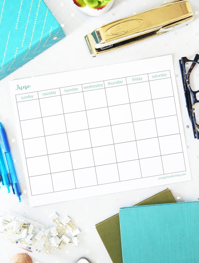 Free Printable June Calendars